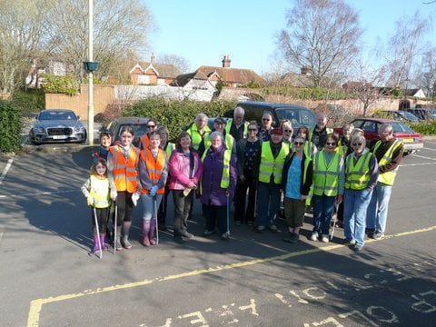 Village volunteers helped Liphook in Bloom members with this year’s litter pick