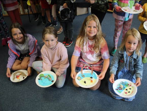 Children invoked seaside memories by making creatures out of shells at Haslemere Educational Museum