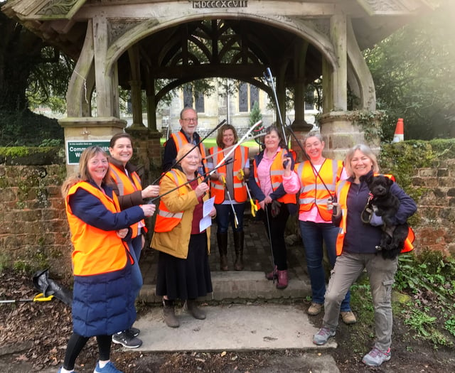 Litter-pickers spruce up Bramshott before village's coronation party