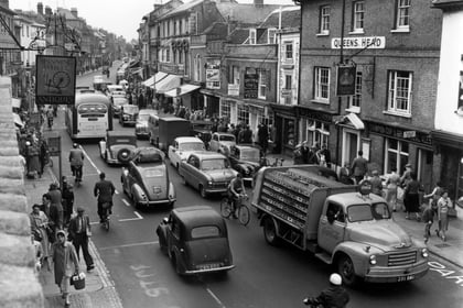 From the Archive: Photo shows Farnham was gridlocked in the 1950s too!