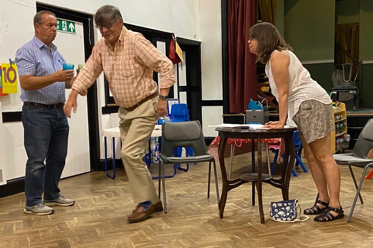 Alan Goodchild, left, in a scene from his play Speed Dating.