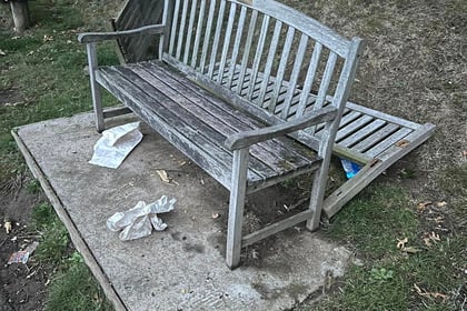 Liphook face vandalism problem as memorial bench is destroyed