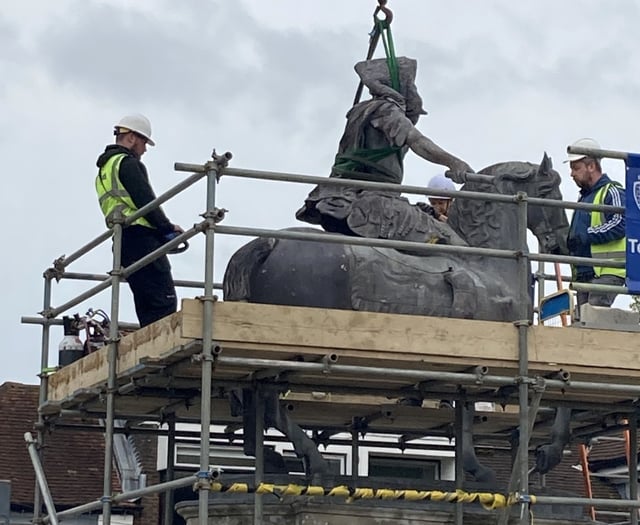 Petersfield's 'King' Billy is back on his horse after restoration