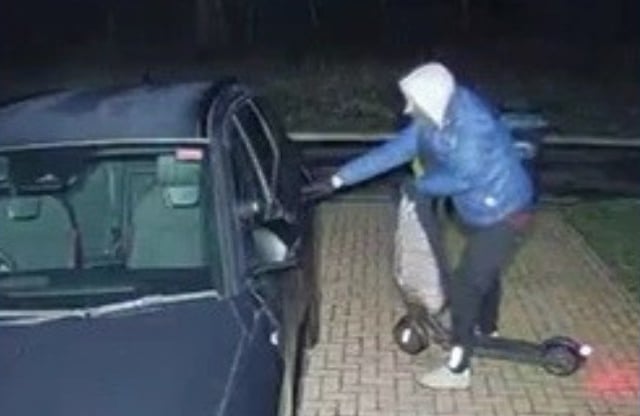 Police issue image of e-scooter rider suspected of Farnham car thefts