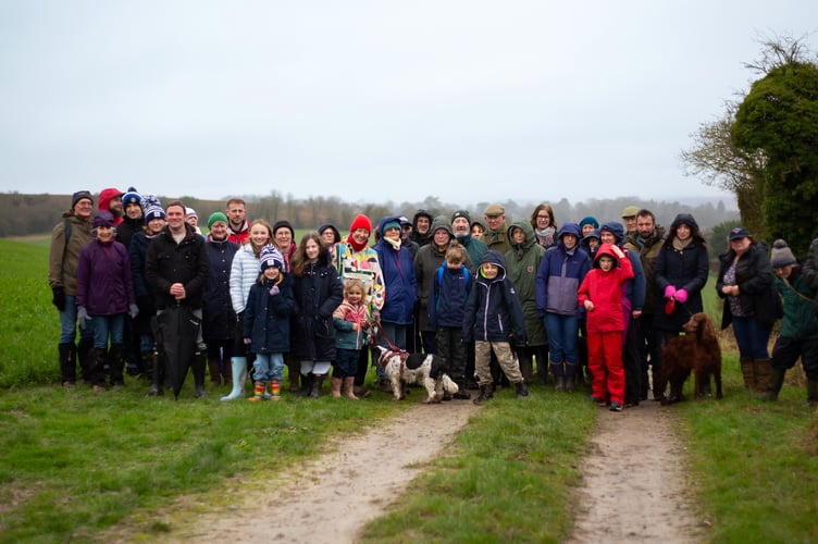 Save Neatham Down nature walk, Neatham Down, Alton, February 25th 2024.