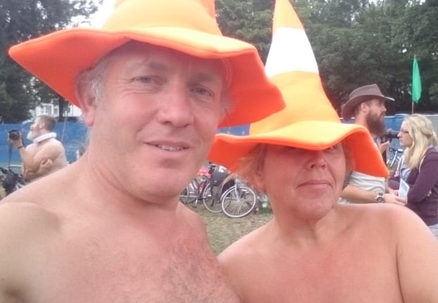 No cover-up as naturist couple ready for naked fundraising walk