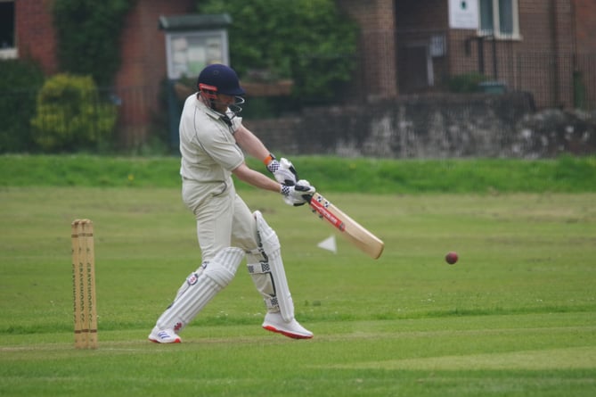 Ollie Hickman scored 104 not out for Hambledon against Grayswood's second team (Photo: Mark Sandom)