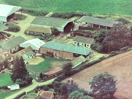 Durleighmarsh Farm 1970s aerial view