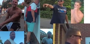 Police release images of seven men following Aldershot hotel protest