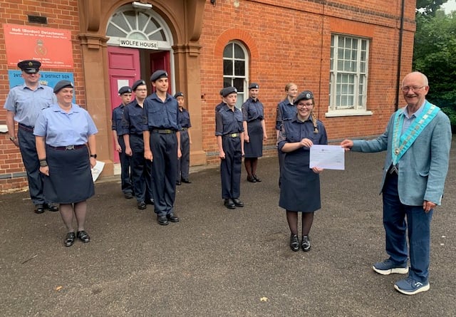 Bordon Masonic Cadet Aviation Cheque