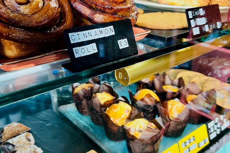 Baked goods on offer at The Cabin in Haslemere