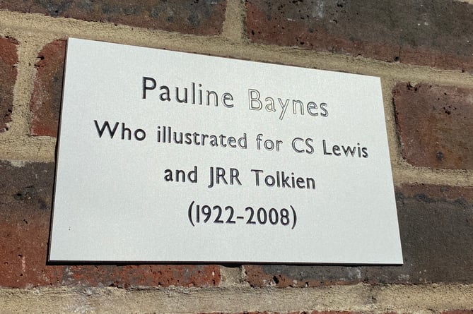 Pauline Baynes plaque Farnham South Street