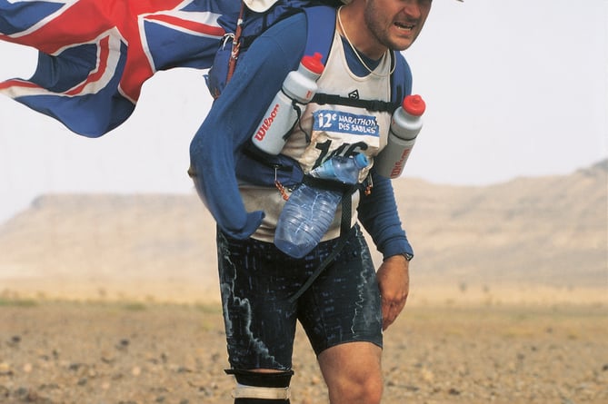 Chris running the Marathon des Sables in Morocco