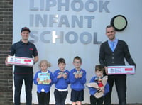 Charity delivers lifeline kit to Liphook Infant School