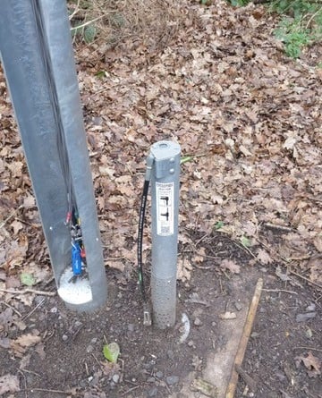 Vandalised bike inflator jubilee park Bordon