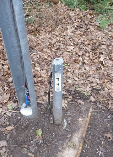 Vandalised bike inflator jubilee park Bordon