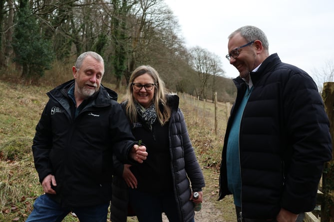 Left to right: John Durnell, Debbie Tann MBE and Nick Smith