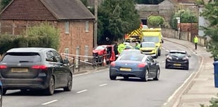 Car slams into wall along the A325 in Wrecclesham 